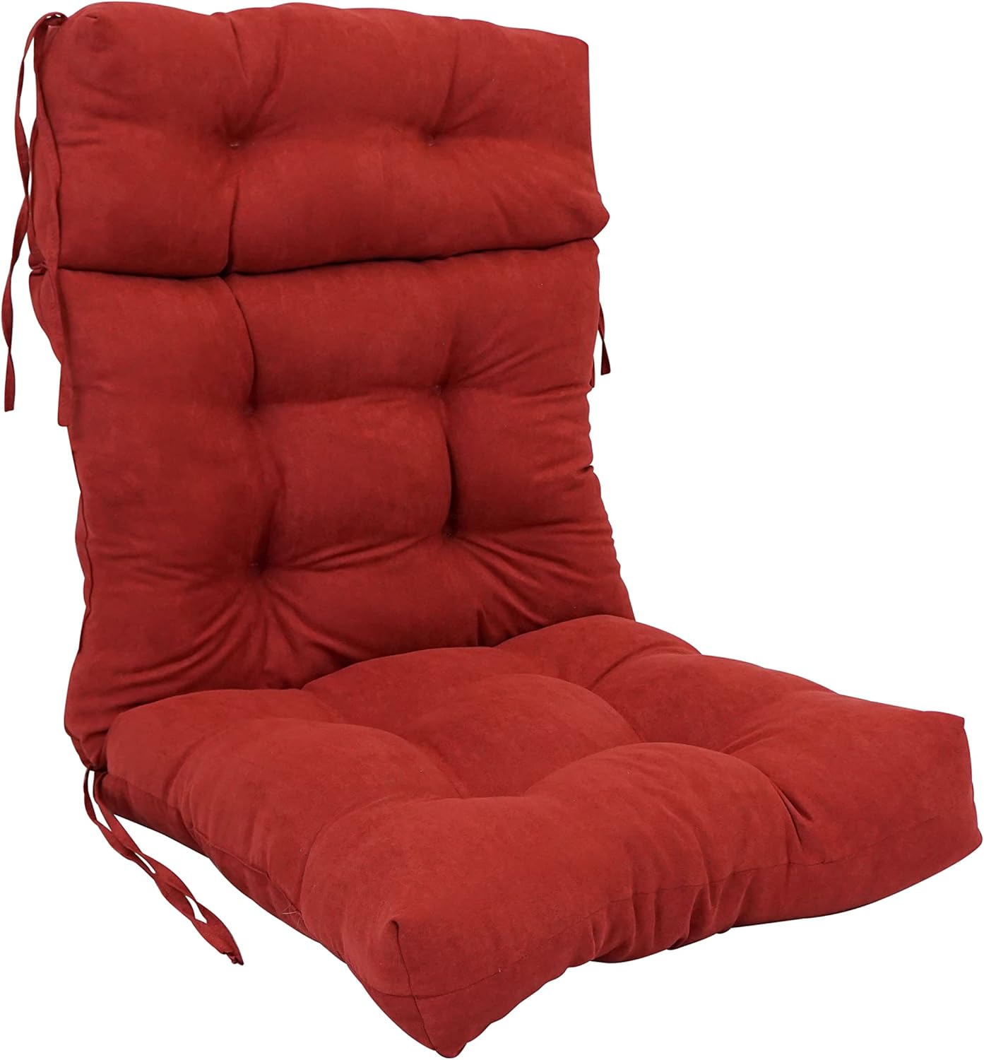 Blazing Needles 22 45-inch Microsuede Seat/Back Tufted Chair Cushion, 22" x 45", Hunter Green