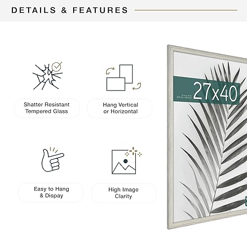 Vista 181 de MCS Industries Studio Gallery - Marcos con textura de madera color gris de 13 x 19 pulgadas / 33.02 x 48.26 cm., 2 unidades Gris Woodgrain