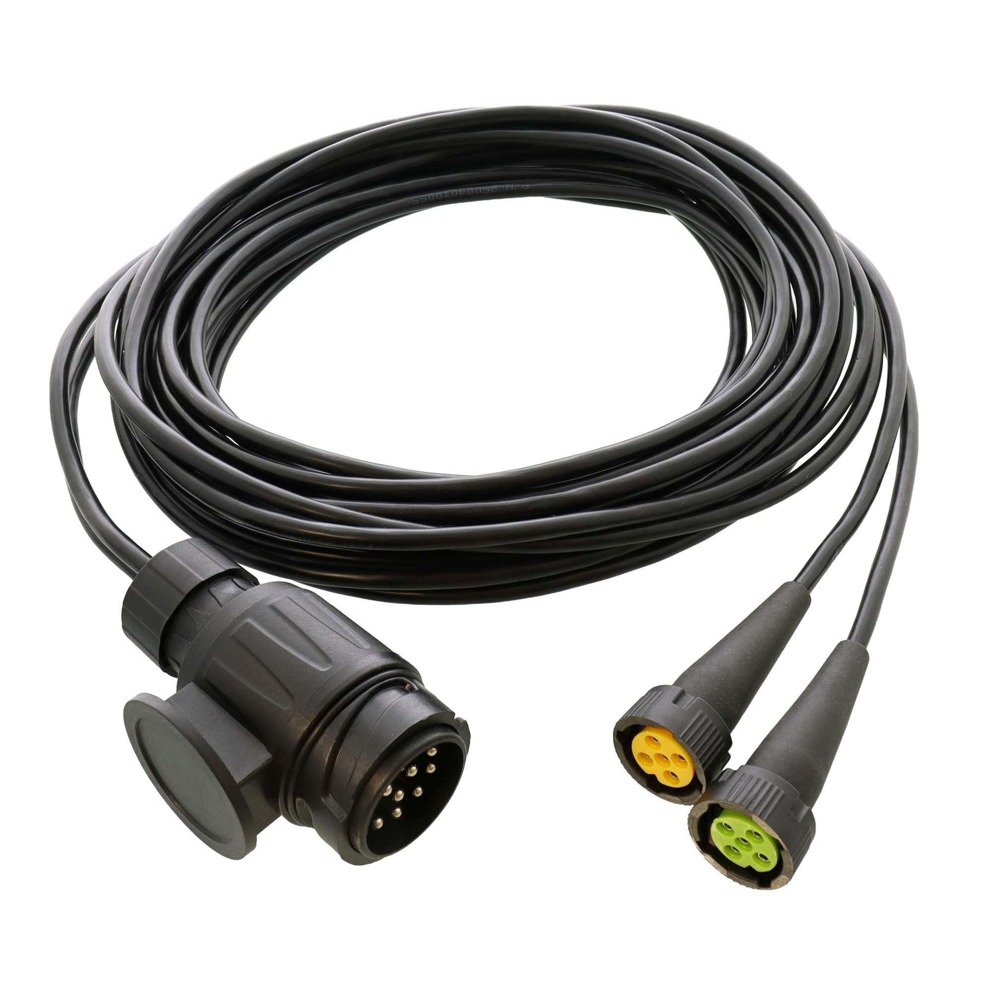 The Drive | 6 Meter 13-pol. Anhänger Anschlusskabel passend für Aspöck Rückleuchten | für 13-polige Steckdose | mit 5-pol. Bajonett-Verschluss