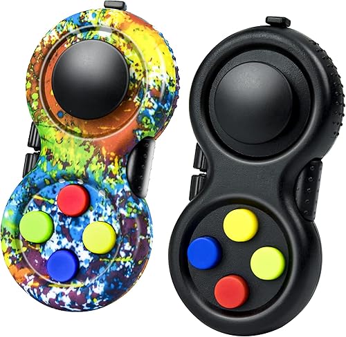 Miniatura 24 de WTYCD El Fidget Retro original: Juego de control clásico de goma Fidget Focus Toy con funciones de 8 vueltas y cordón - perfecto para aliviar