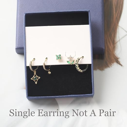 Petites Boucles D'Oreilles Femme Or - Creoles Rondes Zirconium Cubique Plaqué Or 14K, Hypoallergéniques Pour Piercing Multiple