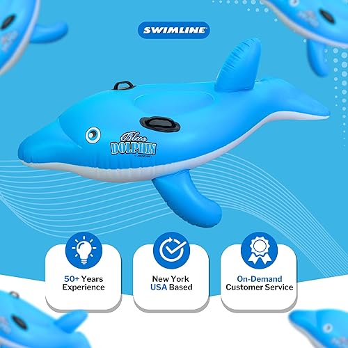 Vista 6 de Swimline Flotador de piscina estable de delfines