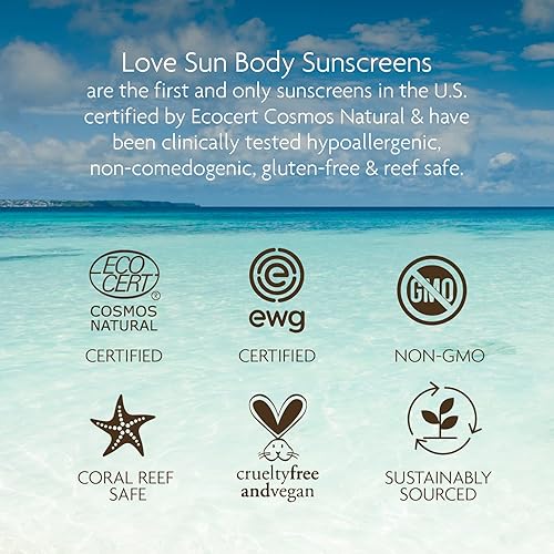 Miniatura 7 de Love Sun Body Sheer Perfection Mineral Body Sunscreen Certified 100 Natural SPF 30 Broad Spectrum Sunblock Lotion Sensitive Skin Safe Travel Size