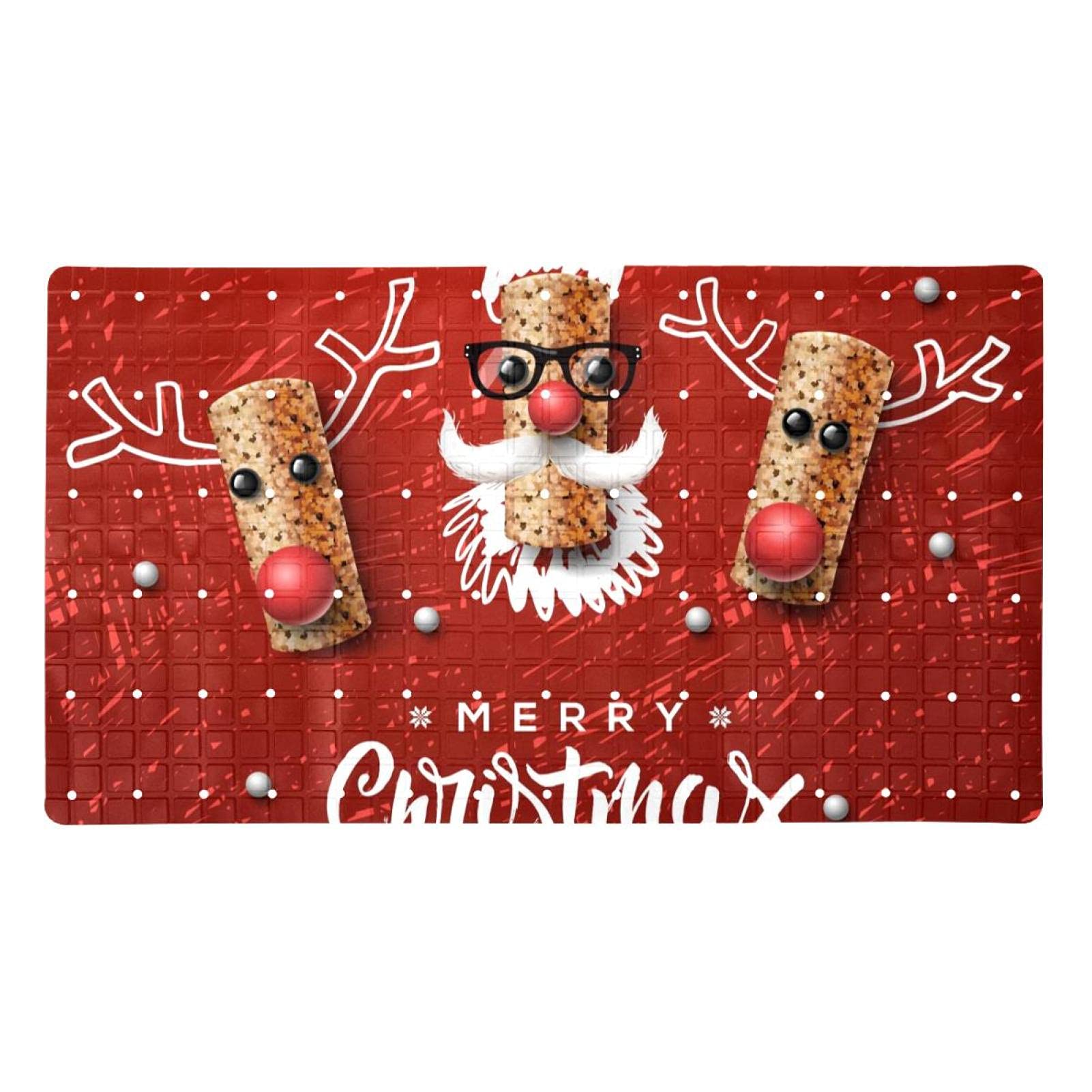 Alfombrilla de baño Feliz Navidad en PVC de alta densidad para duchas y hoteles