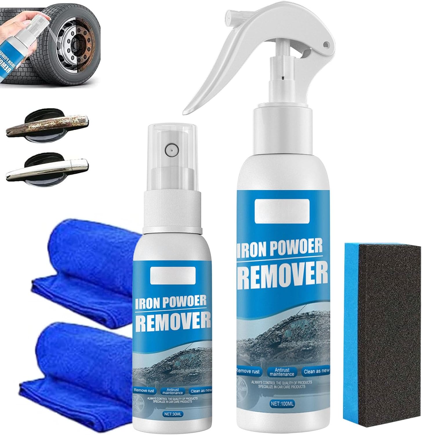 OSEVIO Iron Powder Remover, OUHOE Iron Powder Remover for Car, Car Rust