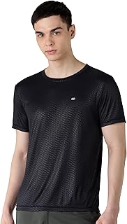 Amazon Brand - Symbol Men's Active/Sports Tonal Printed T-Shirt | Round Neck | Regular Fit (Available in Plus Sizes) Price In India