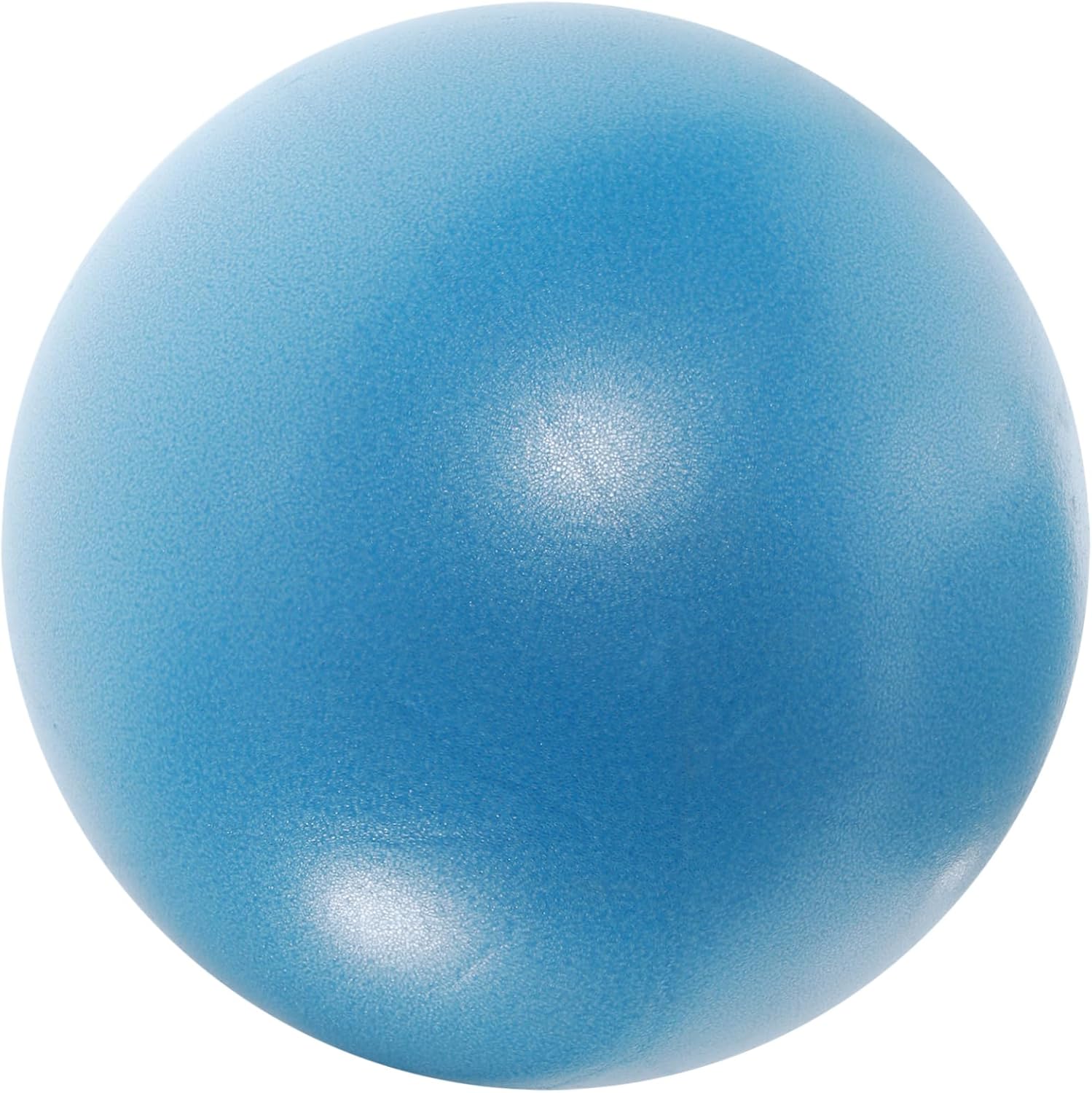 Small Yoga Ball with Pump for Core and Inner Thigh Exercise Portable Gym Ball for Home Workout Physical Therapy and Balance Training Blue