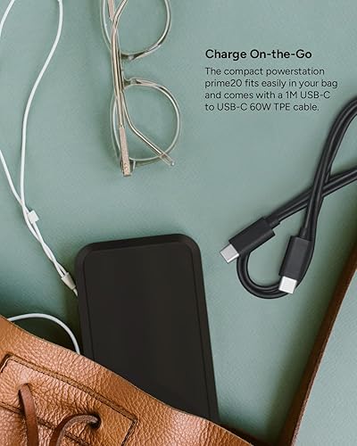 Miniatura 6 de Mophie powerstation prime20 - Banco de energía portátil ultracompacto con batería interna de 20,000 mAh, carga rápida USB-C PD de 18 W, carga