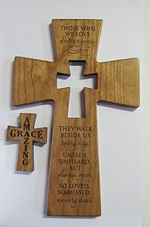 LifeSong Milestones Memorial Wooden Cross Those We Love Don't Go Away