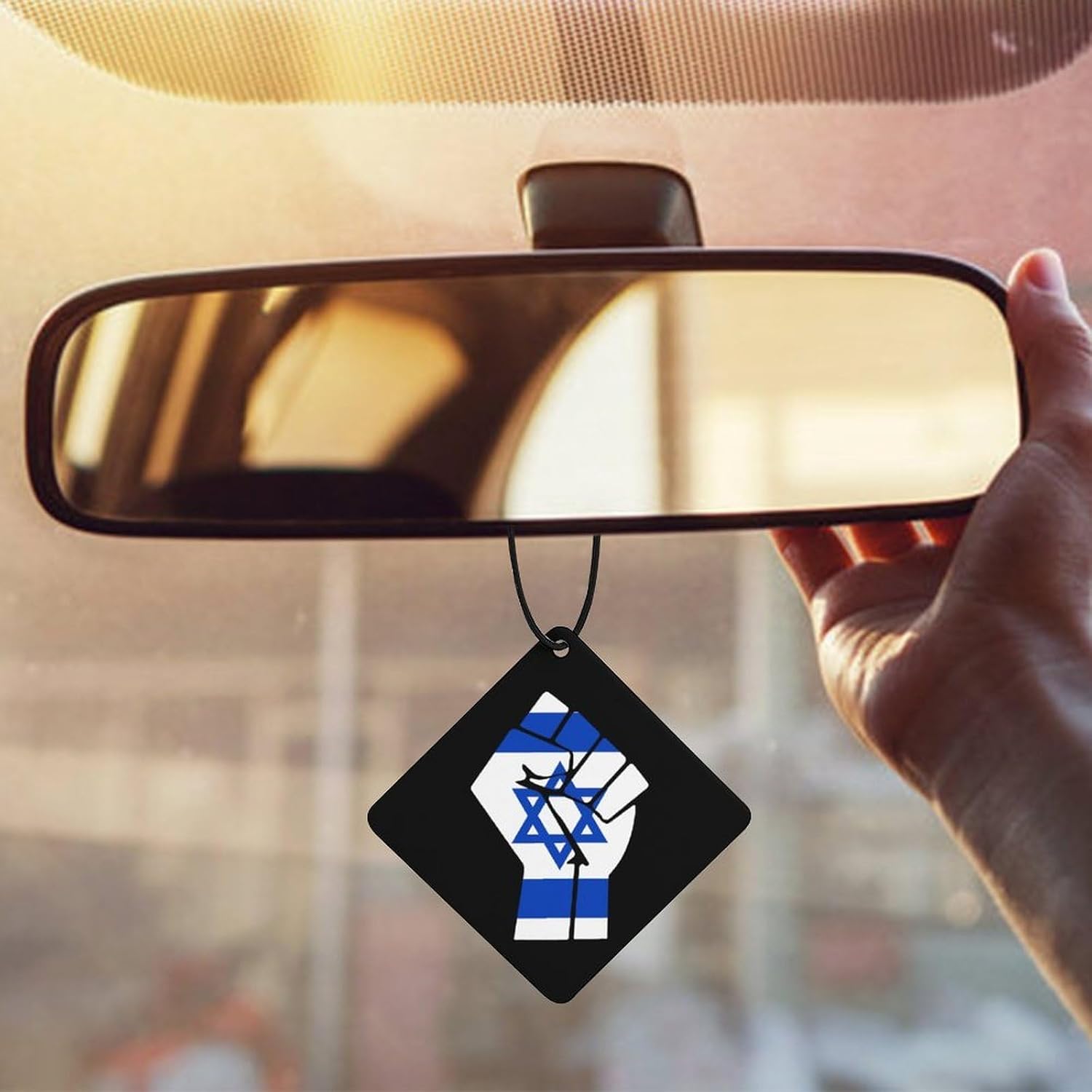 Israe Flag Resist Car Air Freshener Hanging Car Scent Cards Decor Interior Accessories