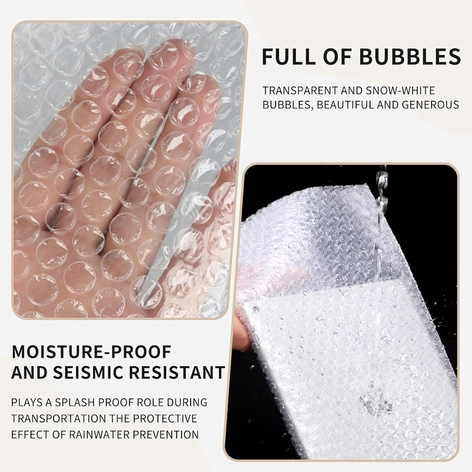50Pcs Bubble Pouch Wraps Bag, 6''x10'' Clear Bubble Out Bags & Pouches for Packing, Double Walled Bubble Cushioning Bags for Moving and Shipping, Storage and Packing Supplies for Dishes Glasses Plates