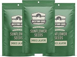 Bricktown Goods Smoked Jalapeno Flavored Sunflower Seeds - 3 Pack - Boldly Seasoned and Roasted In-Shell Sunflower Seeds - 24 oz Total