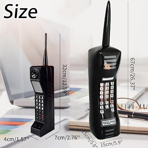 Miniatura 4 de 2 piezas de accesorios de teléfono celular de los años 90, modelo retro a la antigua moda para el hogar, sala de estar, decoración de escritorio