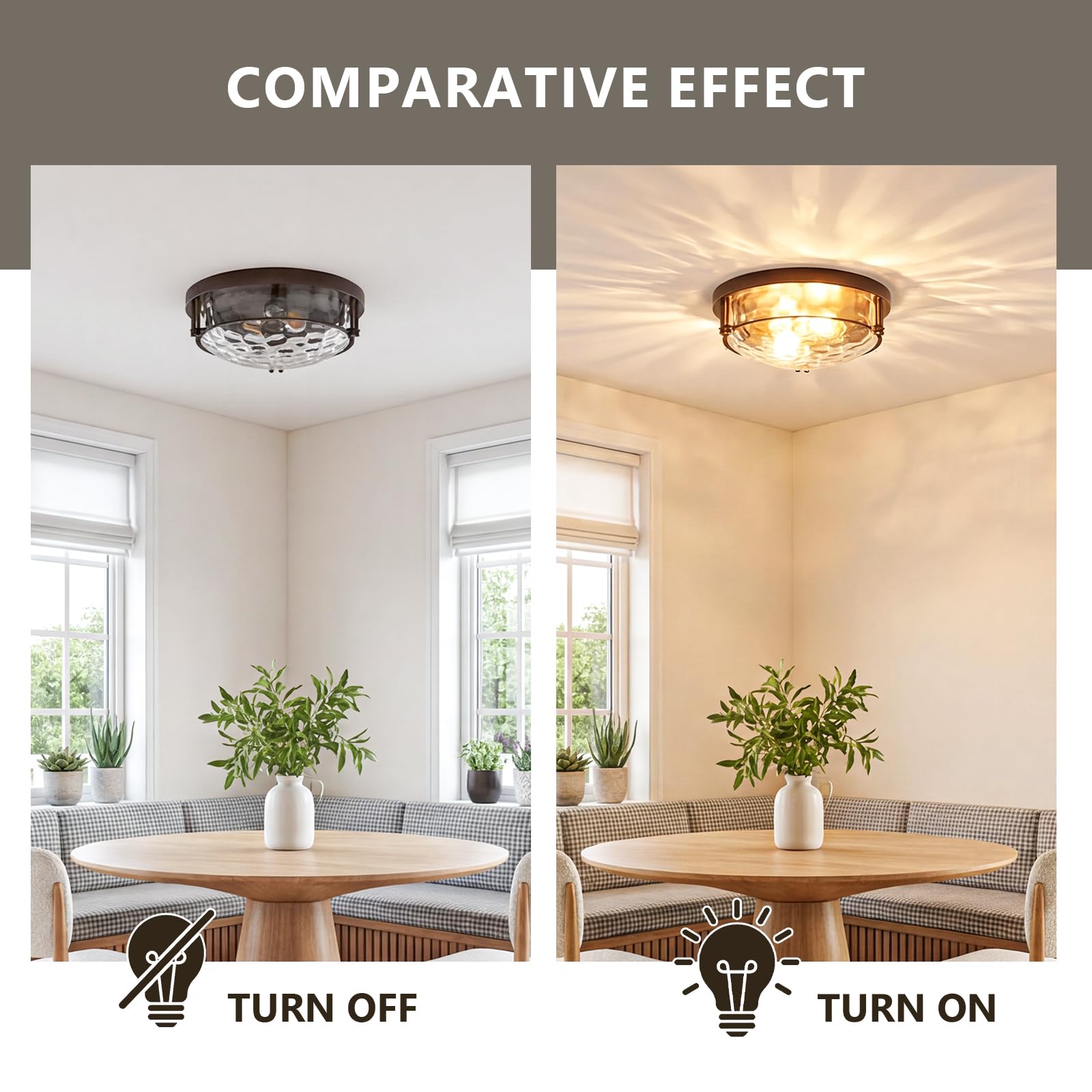 How to Clean a Flush Mount Light: A Simple Guide (2026) 1 FYNVEX 12-inch 2-Light Flush Mount Ceiling Light Fixture, Oil Rubbed Bronze | Cl - product photo