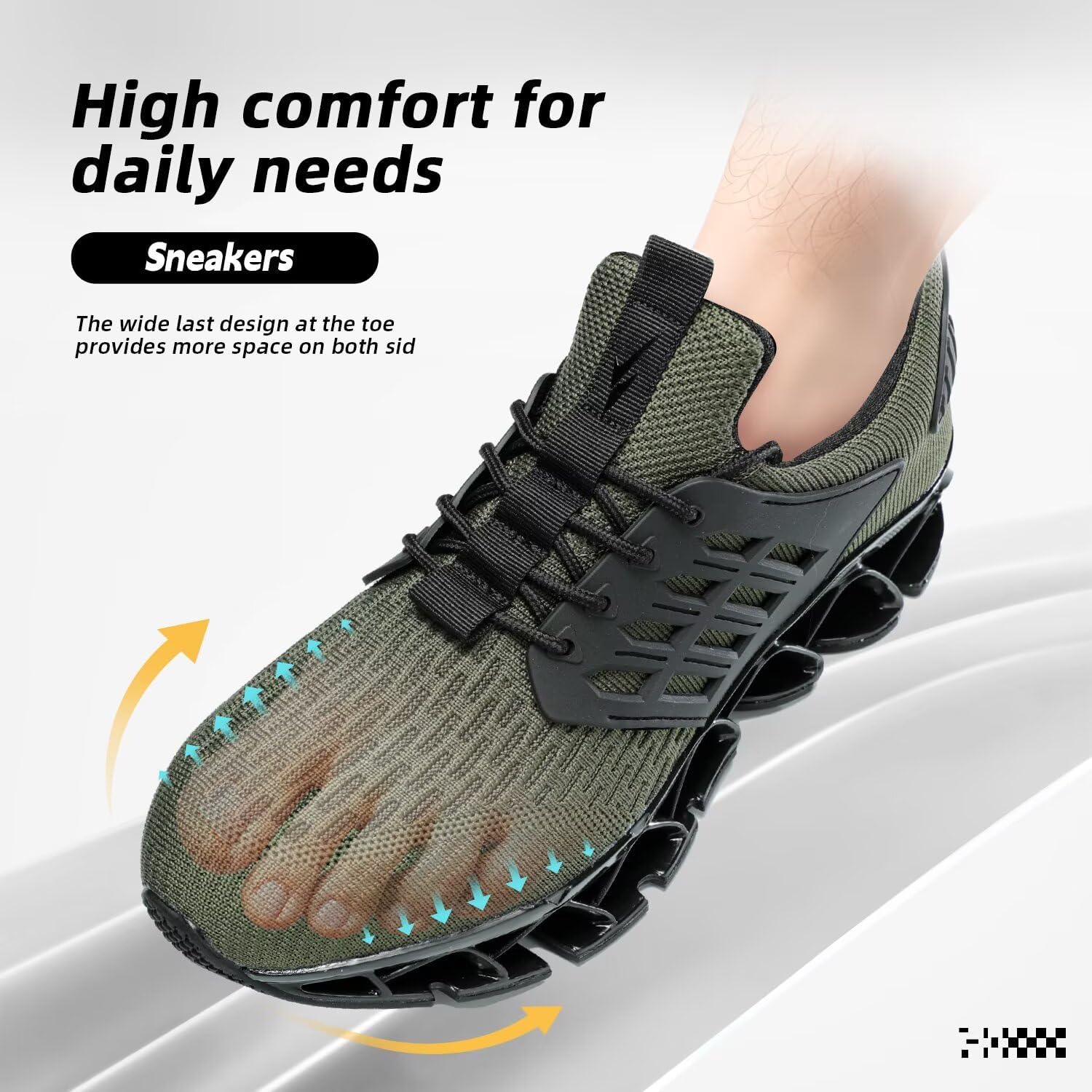 Mens Walking Shoes Slip on Blade Tennis Casual Fashion Trail Running Sneakers Comfort Non Slip Work Sport Athletic Trainers - Image 6
