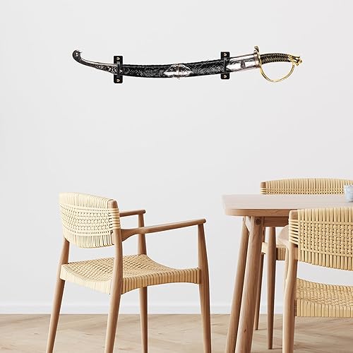 Miniatura 4 de Uxcell Percha de exhibición de sable de luz acrílica, soporte de espada montado en la pared, color negro