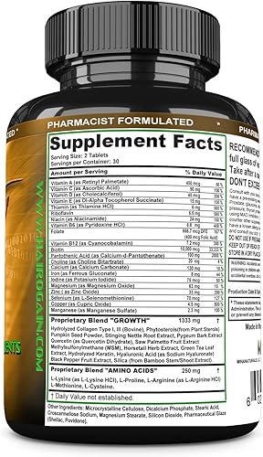 Miniatura 2 de HAIROGAIN DHT Blocker. Apoya el crecimiento del cabello. 10000 mcg de biotina, colágeno y vitaminas para el cabello añadidas. Ayuda a disminuir la