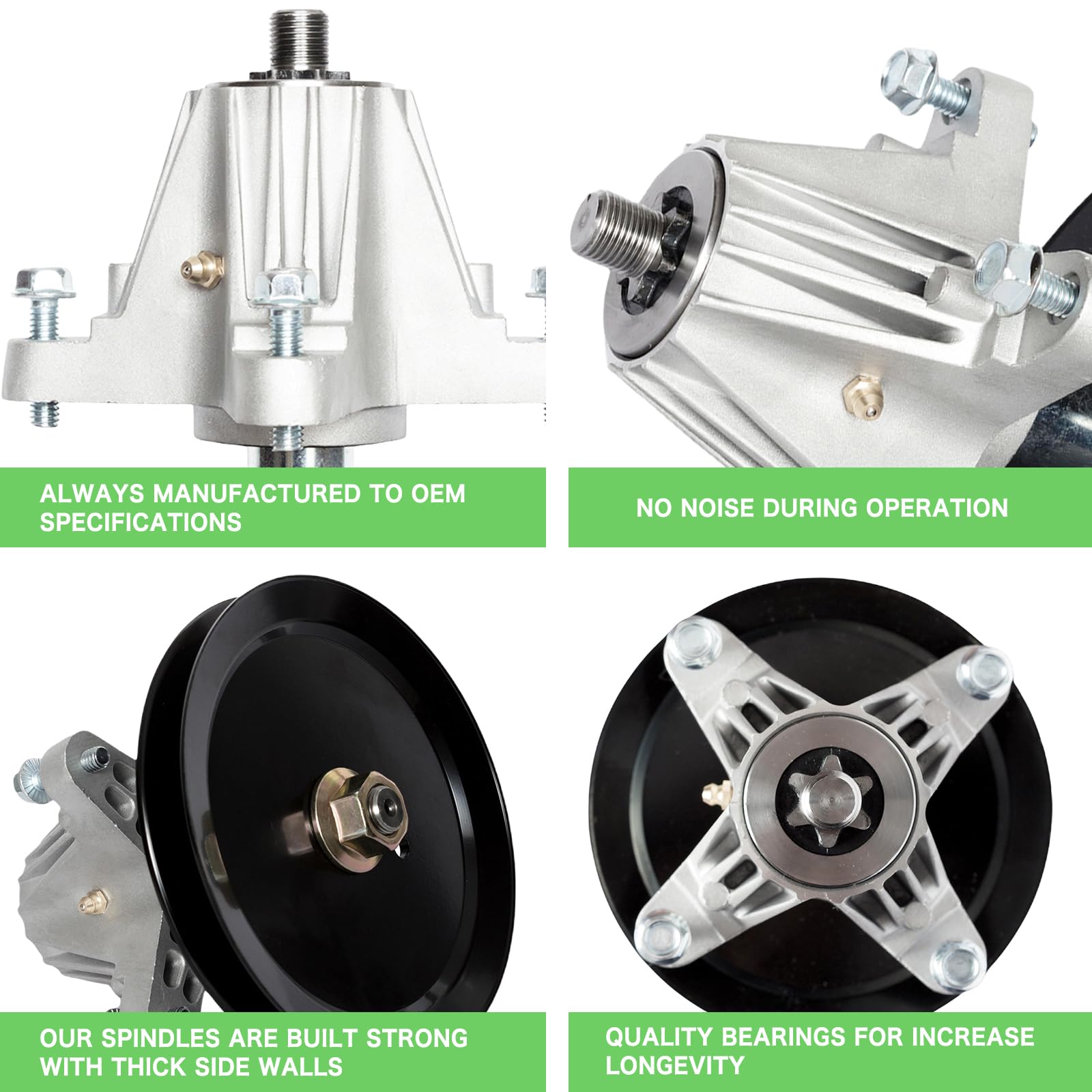 918-04822 - Conjunto de husillo de repuesto OEM 918-04822A 618-04822 918-04889 30-8001 compatible con cubiertas Cub Cad et MTD Troy-B ilt LTX1040 LTX1042 LTX1042 LTX11042 045 RZ. T-42