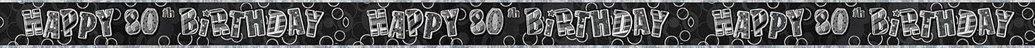 Unique Party 90982-12ft Foil Glitz Pink 100th Birthday Banner