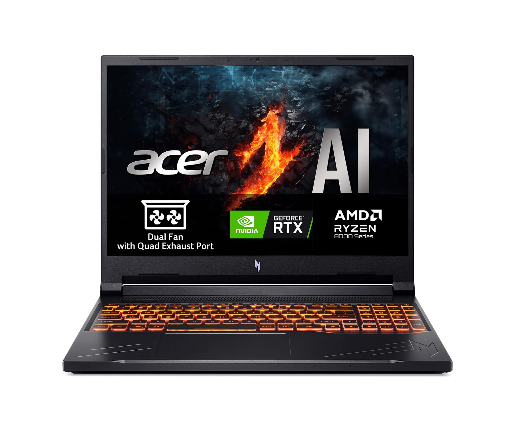 Acer Nitro V 16 ANV16-41-R68V - Ordenador Portátil Gaming 16" WUXGA IPS 165Hz (AMD Ryzen 7 8845HS, 16GB RAM, 1TB SSD, NVIDIA GeForce RTX 4060, Sin Sistema Operativo) Color Negro - Teclado QWERTY