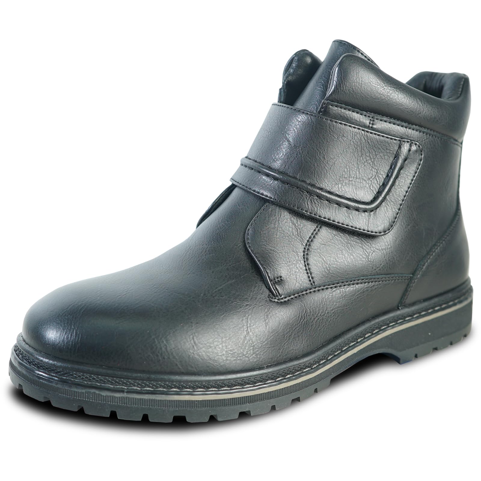 bravo! Men Waterproof Winter Boot MARK Fur Boot Double Zipper or Double Gore or Hook-and-Loop Black Brown Men Size 7 to 13