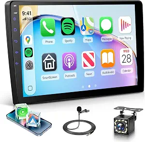 Double Din Car Radio Stereo with Wireless CarPlay and Android Auto