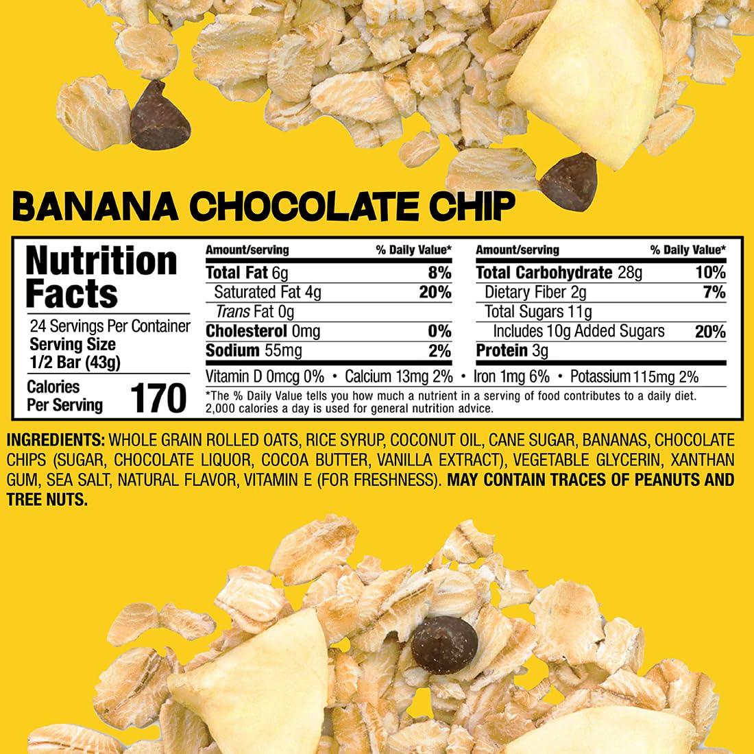 Bobo'S Oat Bars - All Natural - Banana - 3 Oz Bars - Case Of 12