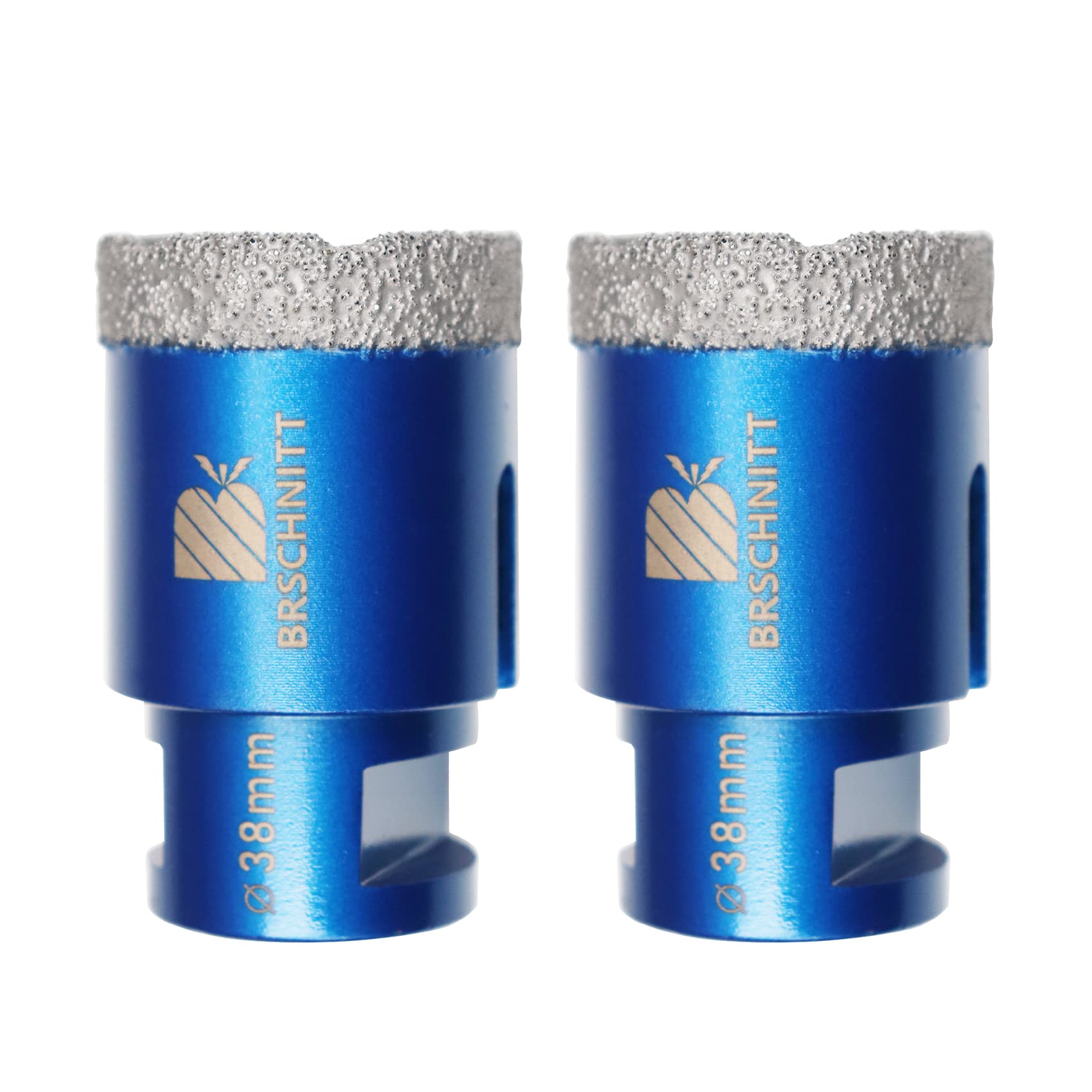 Diamond Drill Bit 38mm,BRSCHNITT 2pcs M14 Vacuum Brazed Diamond Tip Drill Bit for Tile Porcelain Stoneware Ceramic Marble Granite Drilling,Suitable For Angle Grinders — image 1