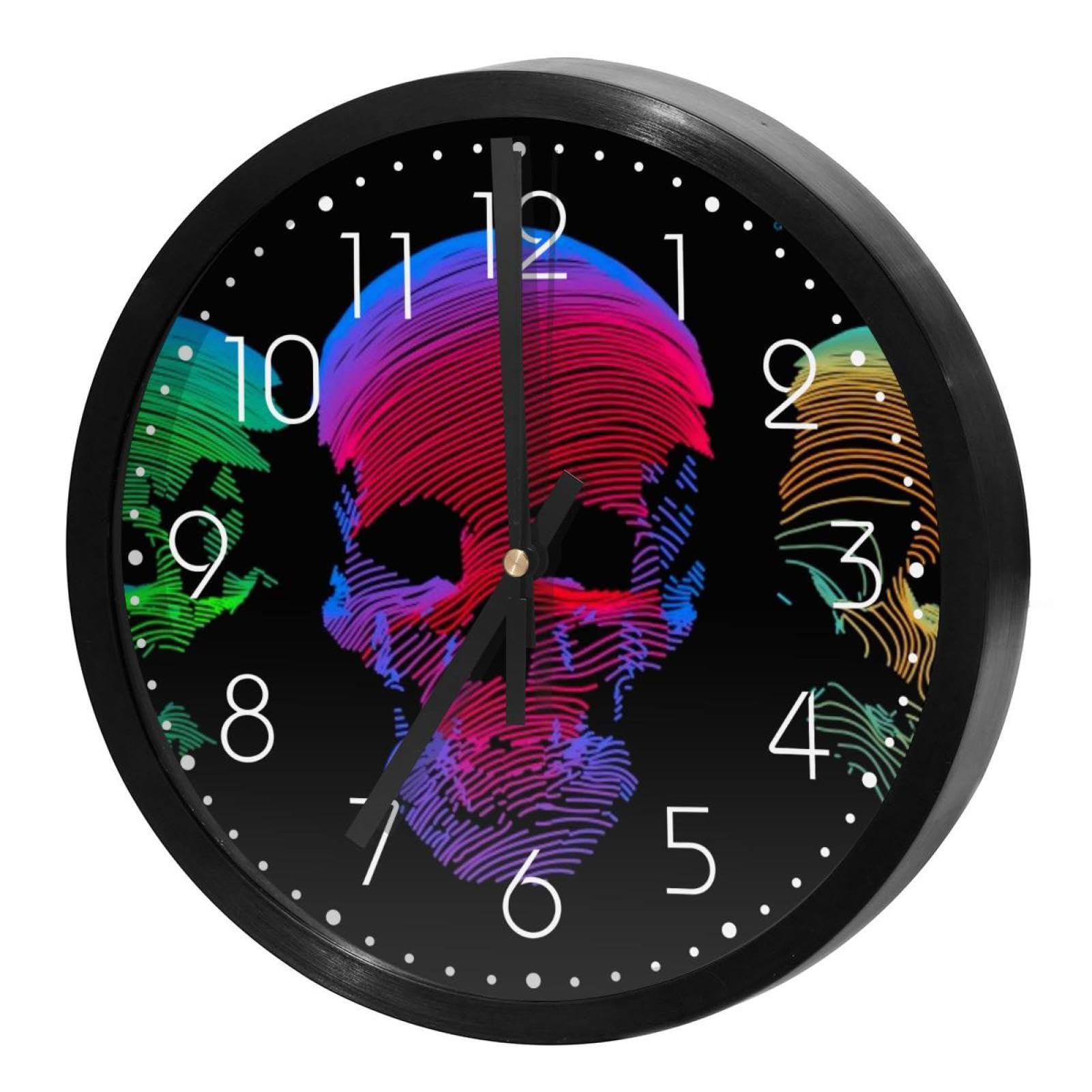 Horloge murale silencieuse design tete de mort pour styliser votre cuisine ou salon