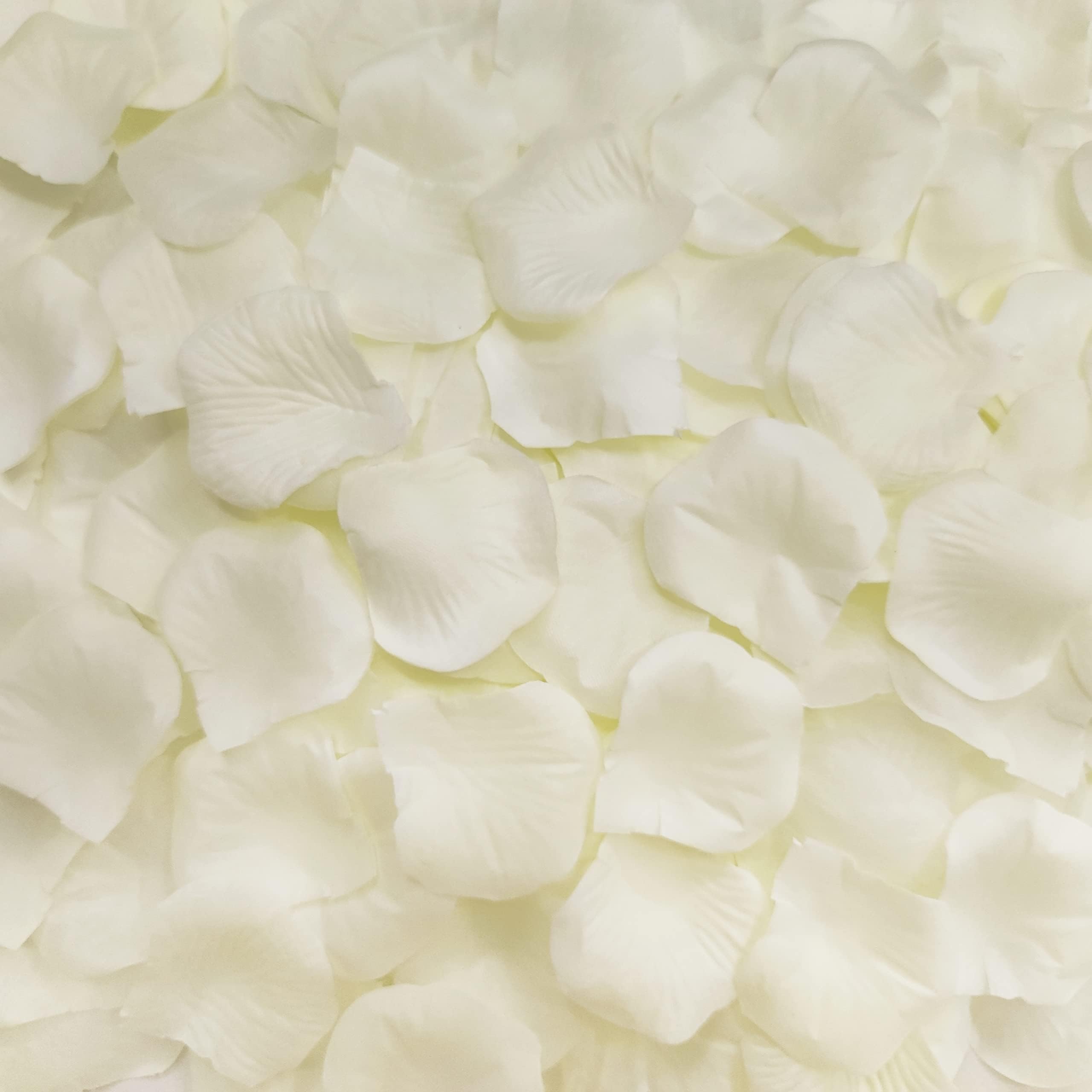 Ouddy Decor 5000 Pcs Rose Petals Artificial Flower for Valentine's Wedding Decor Romantic Night Event Anniversary Shower Engagement Party Home Mothers Day Decorations, Ivory
