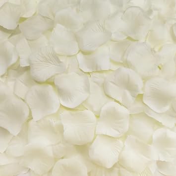 Ouddy Decor 5000 Pcs Rose Petals Artificial Flower for Valentines Wedding Decor Romantic Night Event Anniversary Shower Engagement Party Home Mothers Day Decorations, Ivory