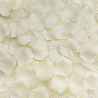 Sponsored Ad - 5000 Pcs Rose Petals Artificial Flower Petals for Wedding Decor Romantic Night White Rose Petals for Weddin...