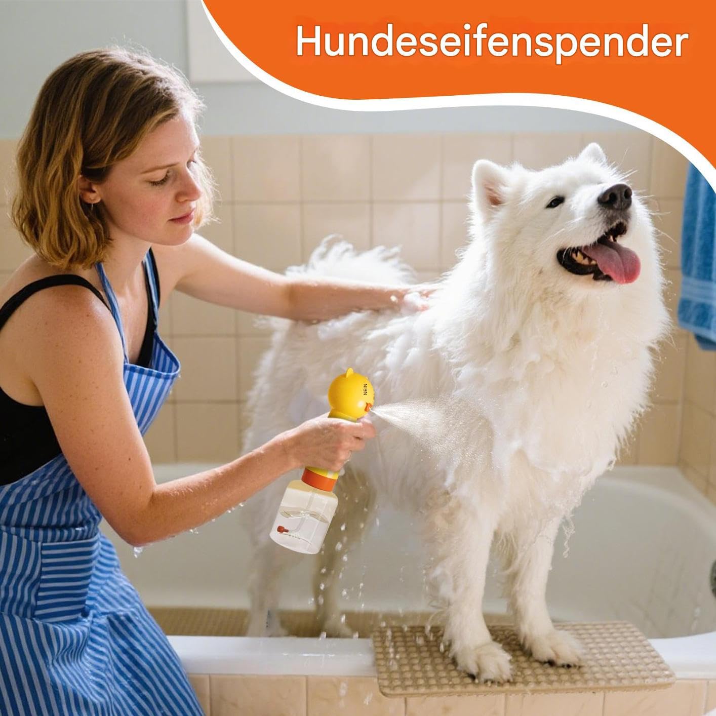 Elektrischer Shampoo -Spender - Hund Shampoo Spender Bärenform 350 ml | Wiederaufladbares Waschmittel -Sprühgerät | Schaumstoffpumpe für Haustierbad, Küche, Waschbecken, Dusche, Hausreinigung