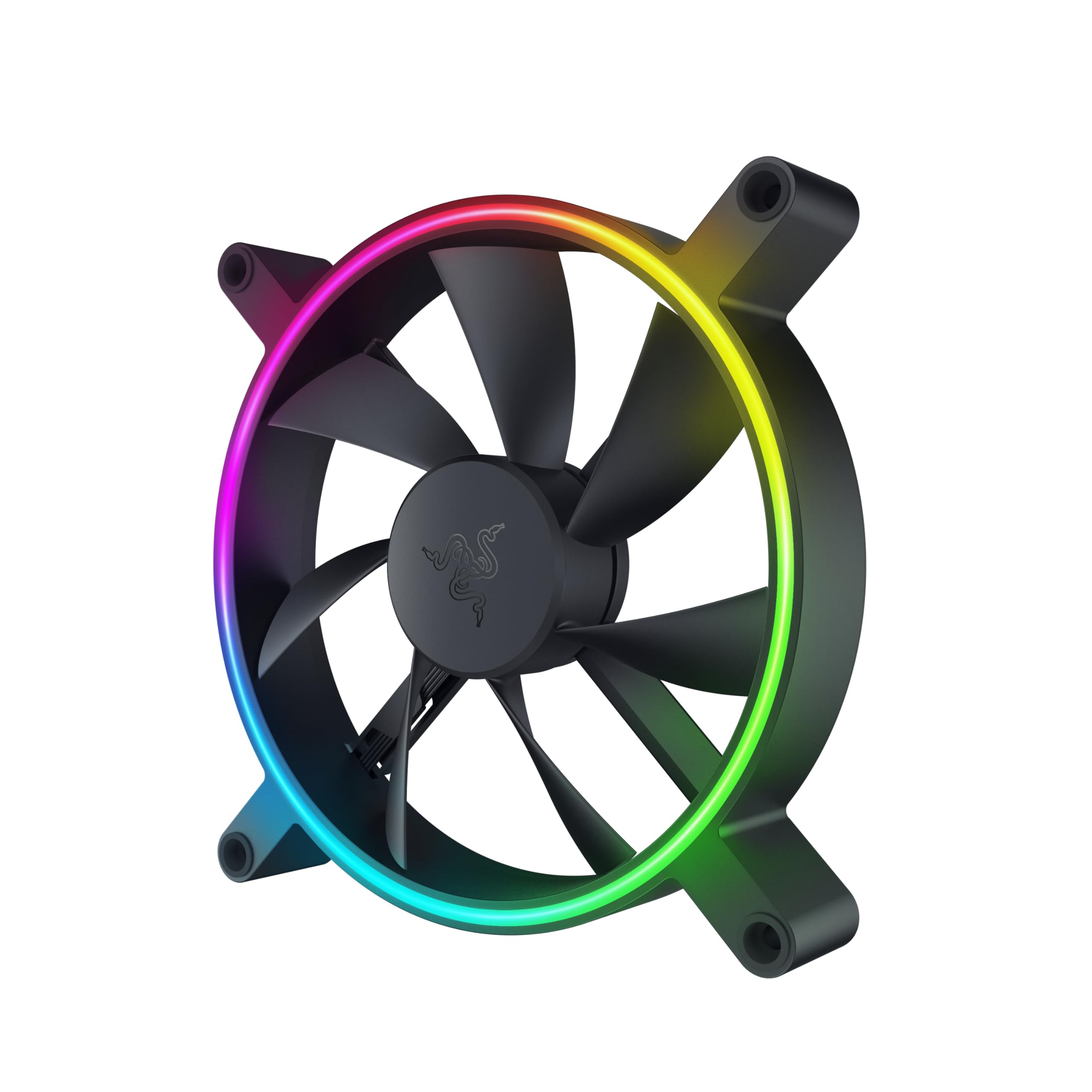 Razer Kunai Chroma Hydraulic RGB LED PWM Perform. Fan (140mm)- Ventole idrauliche aRGB PC (Silenziose, Potenti, collega fino a 8 ventole, Supporto controller ventola PWN, Chroma aRGB) 3 ventola, Nero