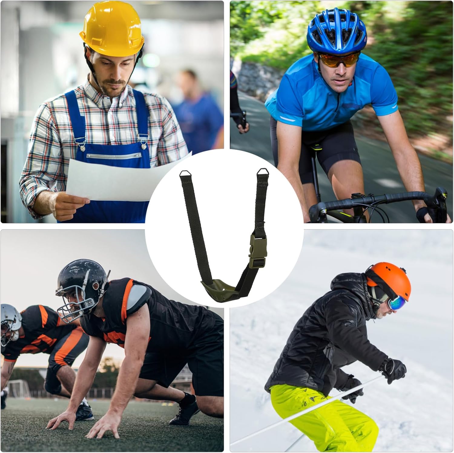 2Pcs Safety Helmet Chin Strap Replacement with Elastic Band Ergonomic Fit for Batting Helmets Breathable and Comfortable Design Sweat Absorbent Material