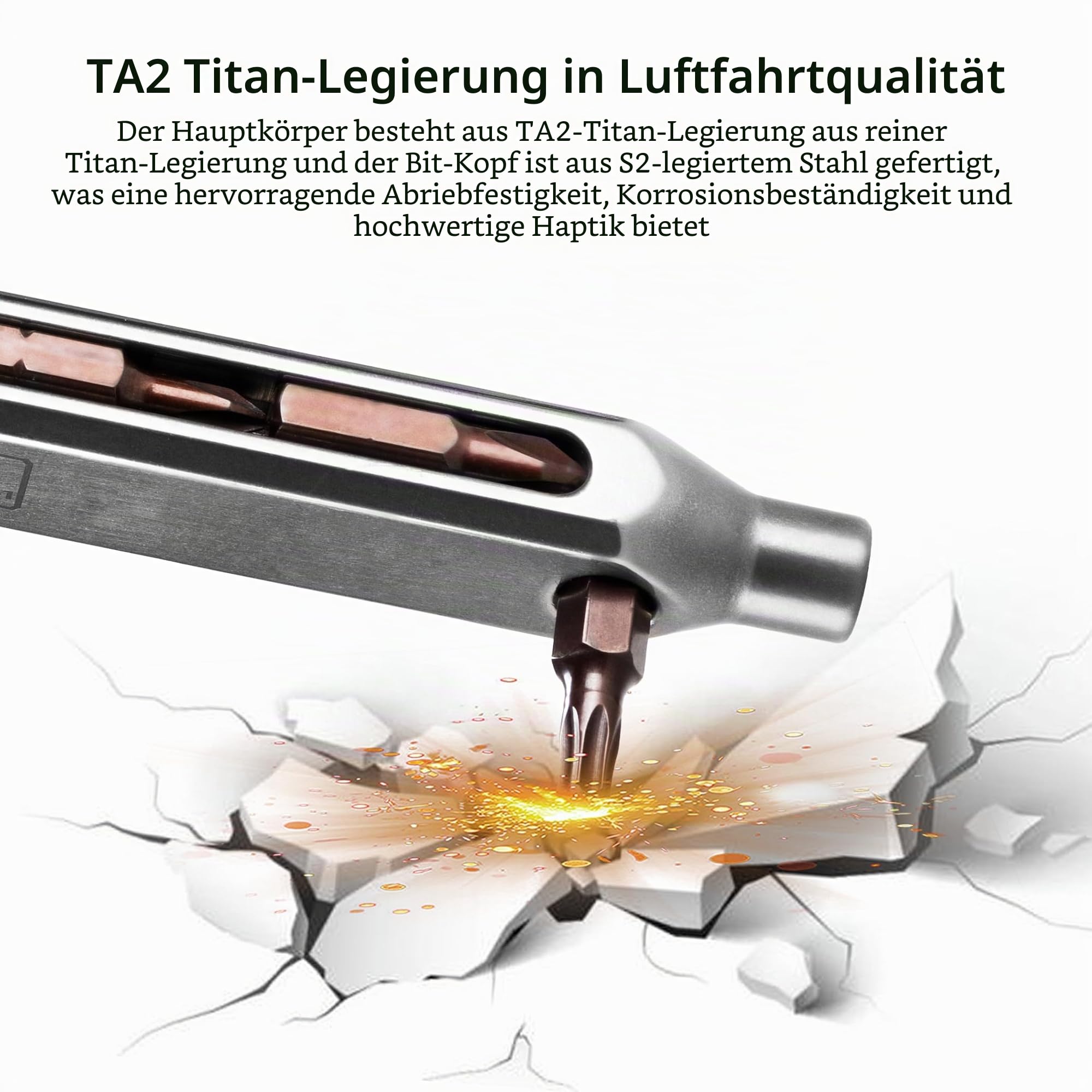 FANAUE Kleiner EDC-Multi-Bit-Taschen-Schraubendreher, professionelles magnetisches Reparaturwerkzeug-Set, 10-in-1-Mini-Präzisions-Schraubendreher-Set, magnetisches Reparatur-Multitool für den