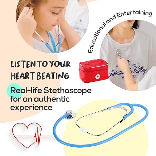 Miniatura 4 de Títeres de mano de médico y enfermera con kit de médico, alivia el miedo para los niños, juego de roles educativo para niños pequeños y más de 3