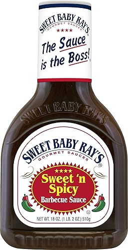 Vista 9 de Sweet Baby Ray's Paquete variado de salsa gourmet sabor a barbacoa, 1 salsa BBQ de miel, 1 salsa barbacoa, 1 salsa BBQ de azúcar morena de nogal y 3
