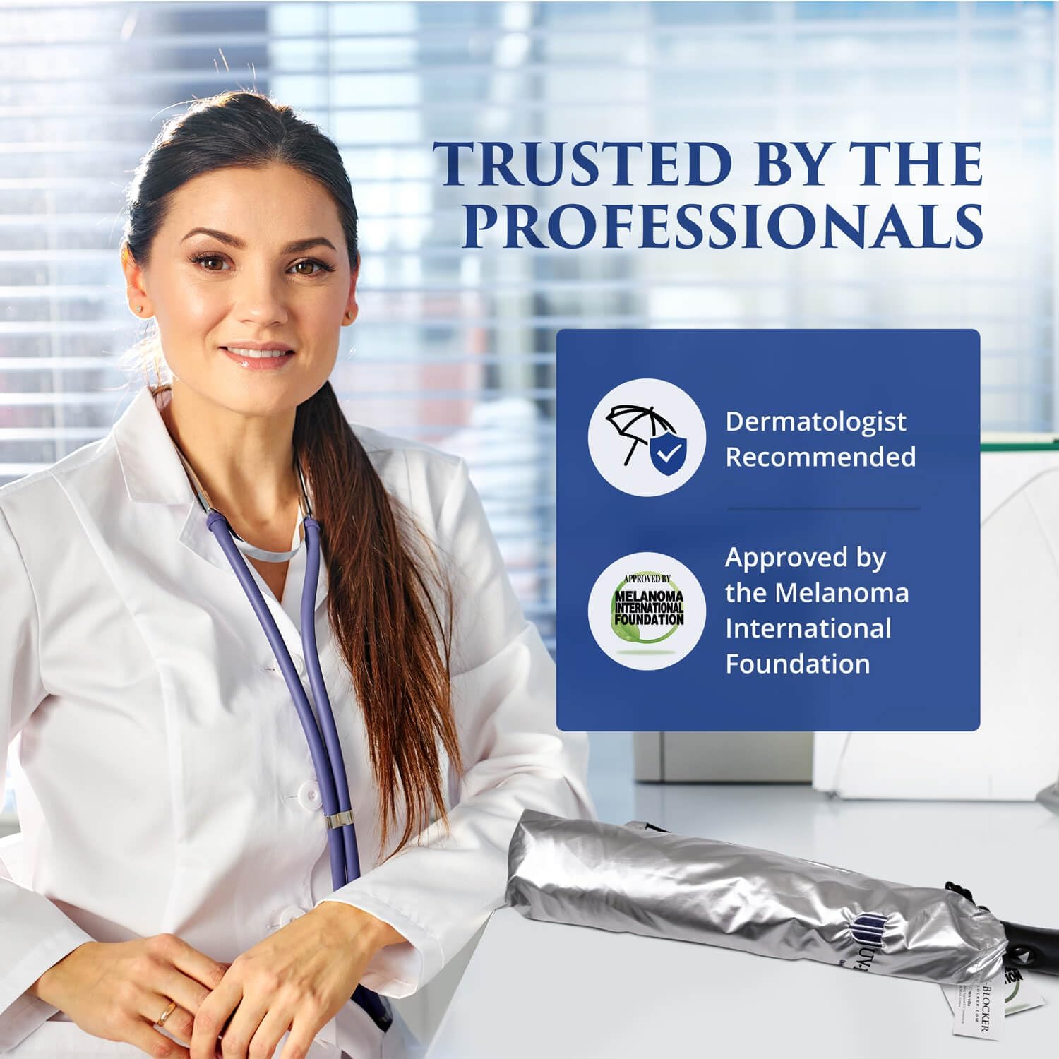 UV-Blocker Sun Umbrella UV Protection Compact - Auto Open/Close - Double Vented Canopy - Windproof Sun Umbrella for Walking - 55+ UPF - 42"/44"/58" - Image 3