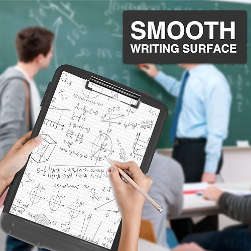 Miniatura 6 de Sooez - Sujetapapeles de documentos clínicos con almacenamiento, sujetapapeles de plástico resistente y alta capacidad con soporte para bolígrafo