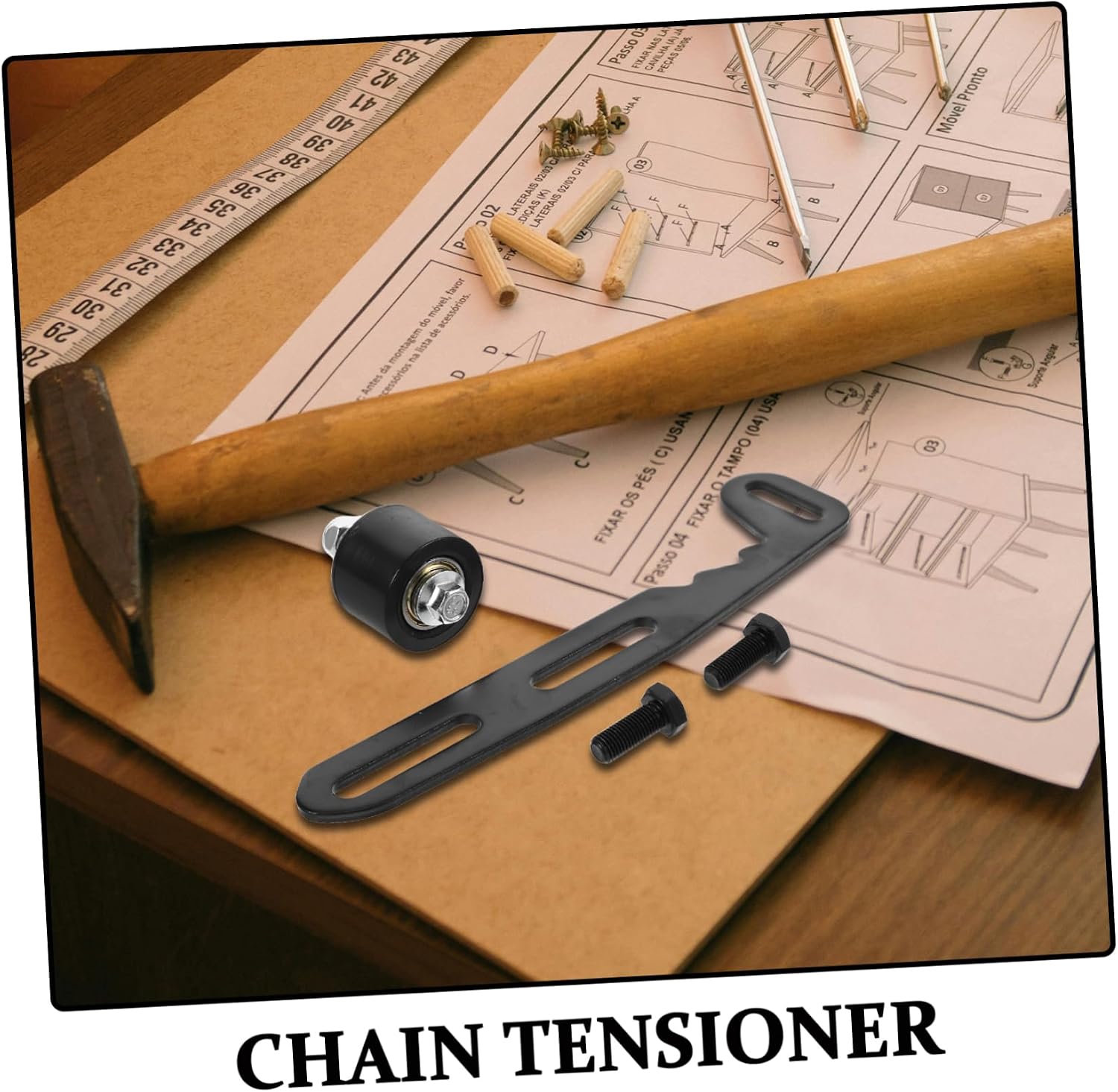 INOOMP Chain Tensioner Wheel Chains Chain Tensioner Replacement Chain Adjusters Bike Chain Tensioner Adjuster Bicycle Chain Tensioner Motorcycle Accessories Chain Tensioner Adjusters Iron
