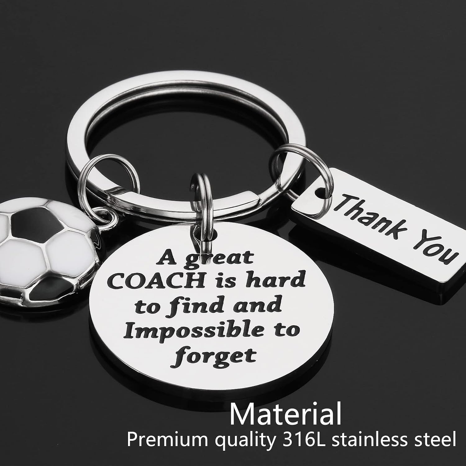 HUTIMY Soccer Coach Keychain Gifts for Men Funny Women Keyring Present Thank You Football Accessories Soccer Coach Keychain