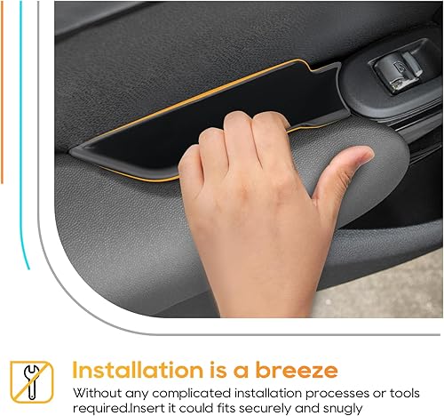 Miniatura 8 de LFOTPP Mini Cooper F56 2023 2024 Bandeja de puerta 2 piezas para Mini Cooper F56 S 2015-2023 2024 Organizador interior de puerta lateral Paletas de