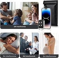 Vista 6 de Bolsas Simket Faraday para teléfonos y llaves de coche, paquete de 2, bolsa de bloqueo de señal, bloqueador de señal de teléfono celular, bloqueador