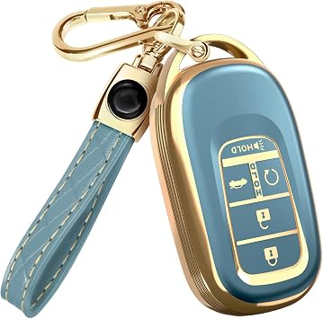 Lucrum Compatible with Honda Key Fob Cover & Keychain