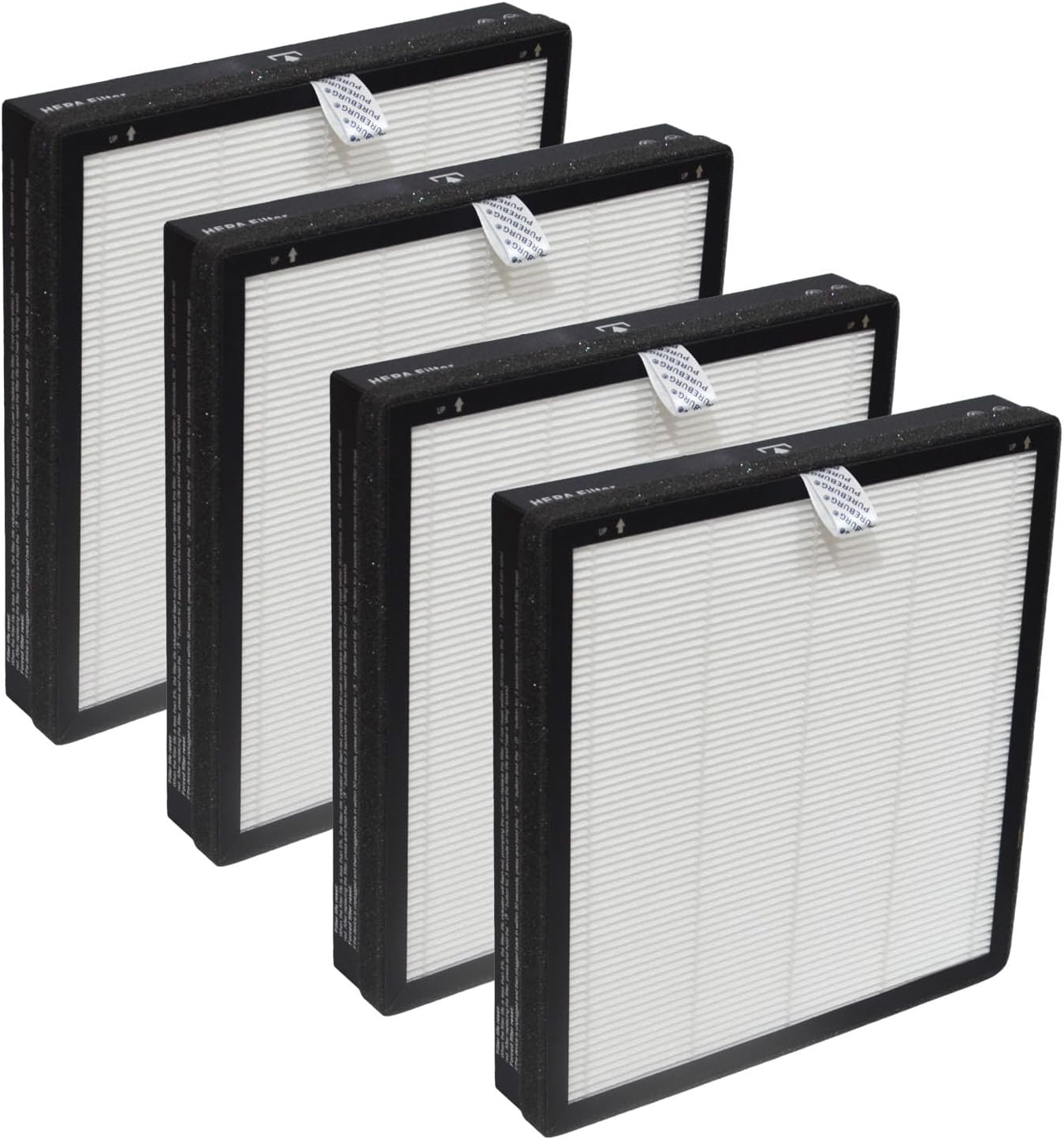 PUREBURG Replacement Filter Compatible with KNKA APH3000 AP3000WF Air Purifier, 4-Pack H13 HEPA Activated Carbon 2-in-1 For Air Clean Dust VOCs Odor