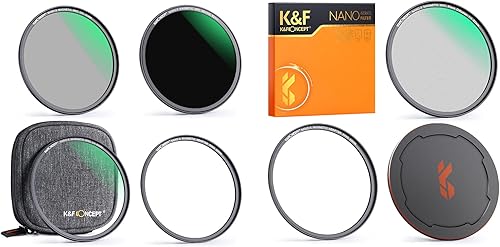 Kit de filtros de lente de anillo magnético UV+CPL+ND1000+Difusión Negra 14+Kit de filtros de lente de anillo básico (5 piezas) con 28