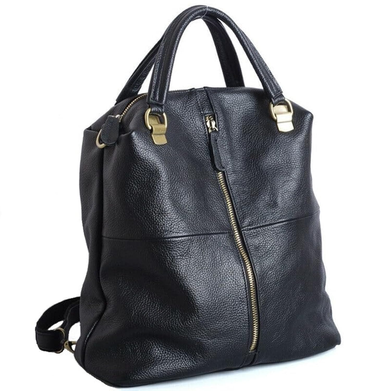 Alice Borsa a Tracolla in Vera Pelle Bovina per Donna, Borsa da Viaggio in Pelle Nera, Nero, 13.4 Pollici