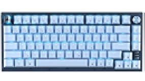 Corsair K65 Plus Wireless 75% RGB Hot-Swappable Mechanical Gaming Keyboard for Mac and iPad – Pre-Lubricated MLX Red v2 Linear Switches, Sound Dampening – QWERTY NA Layout – Glacier Blue