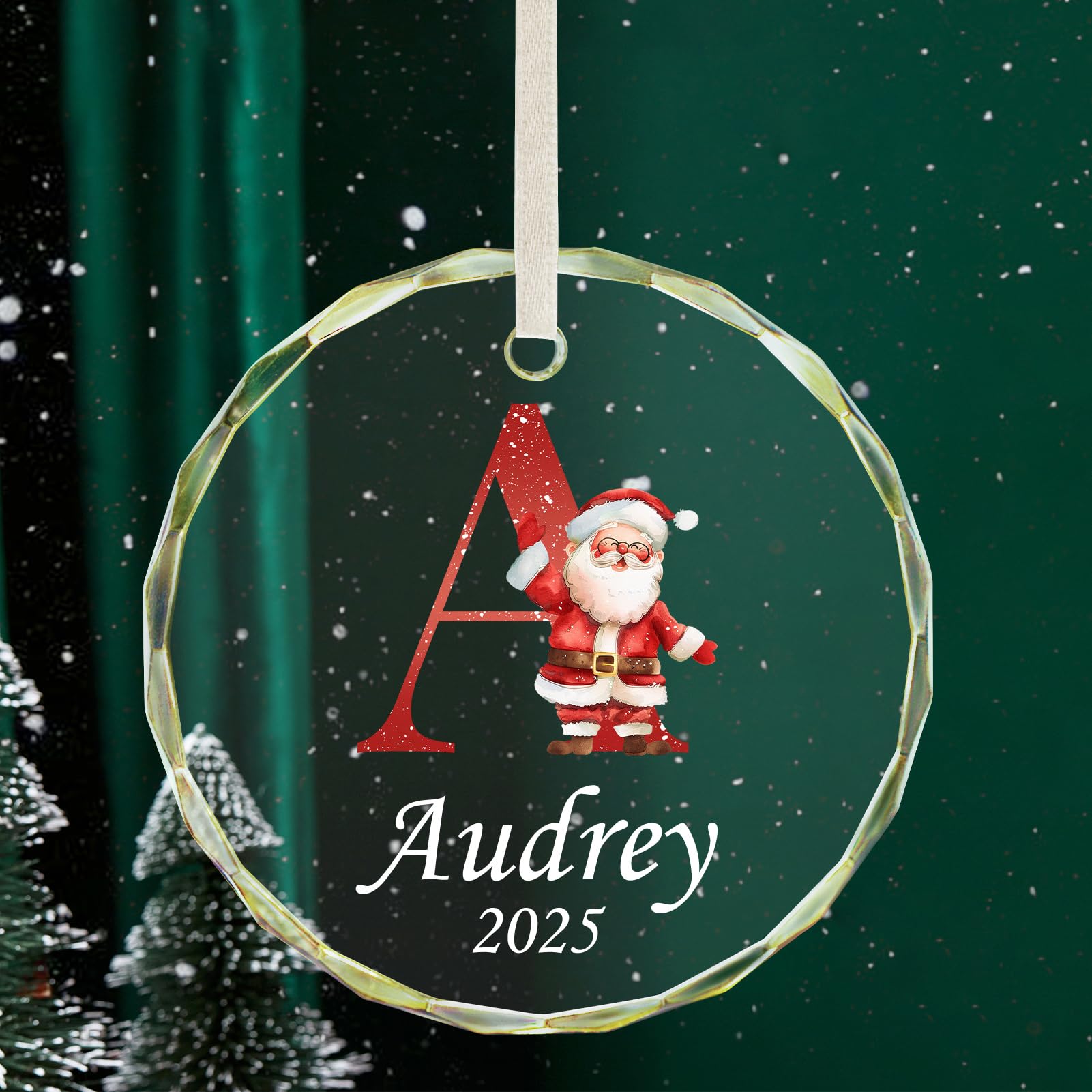Personalized Letter Ornaments for Christmas Tree, Custom A-Z Name Ornament